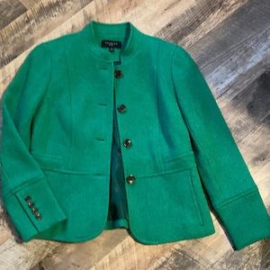 Talbots petites green blazer size 2p